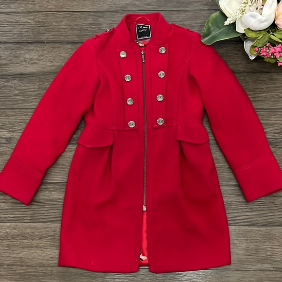 Next Jackets \u0026 Coats | Stunning Red Girls Long Dressy Jacket from Next UK | Color: Red | Size: 9-10 Years Old | Acabral51's Closet